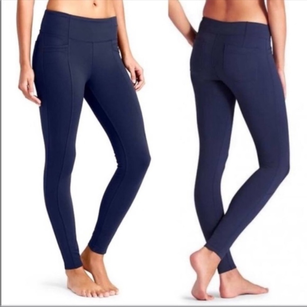 Athleta Metro High Waist‎ Leggings Navy 28” Size X-Large Style 65664